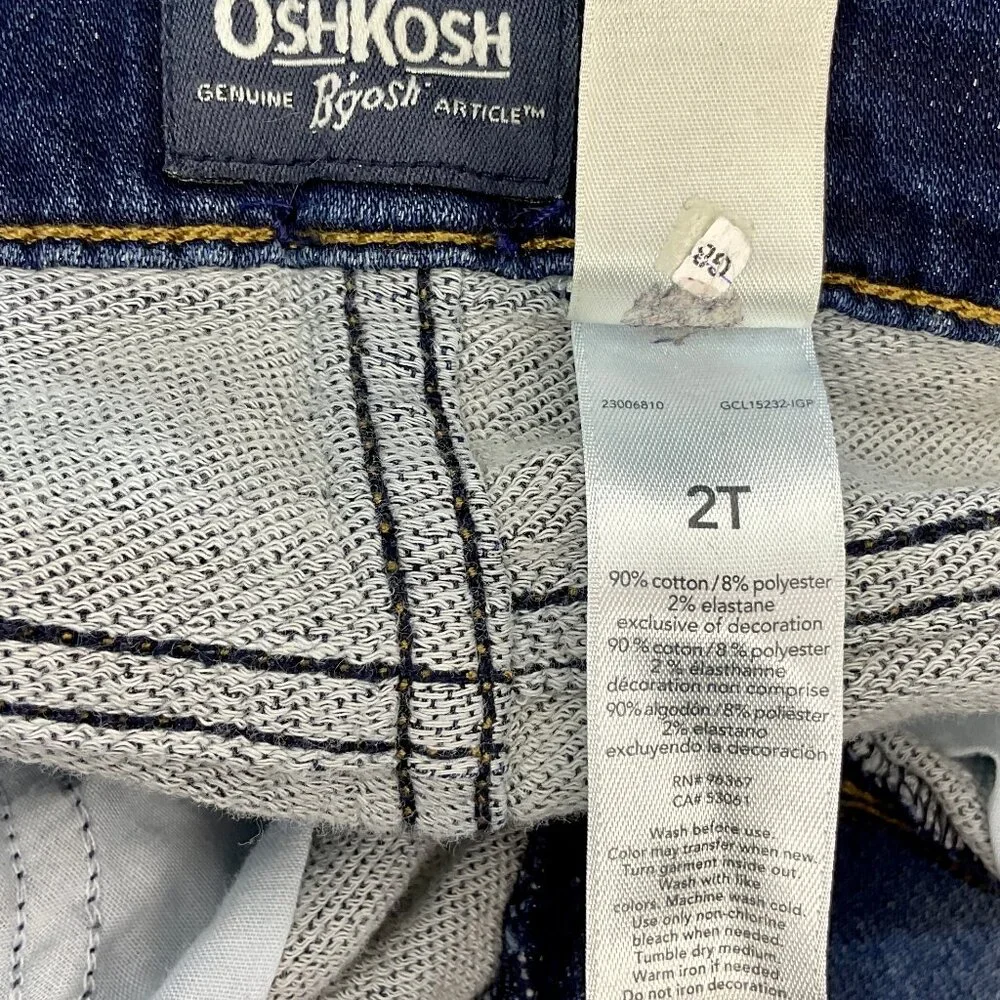 2T OshKosh B'Gosh Blue Jeans & Red Suspenders 3/$16 Toddler Child Kid